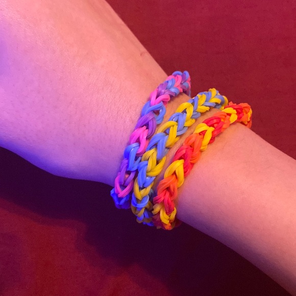 3 rubber band bracelets unisex, meant for small wrists - Picture 4 of 4